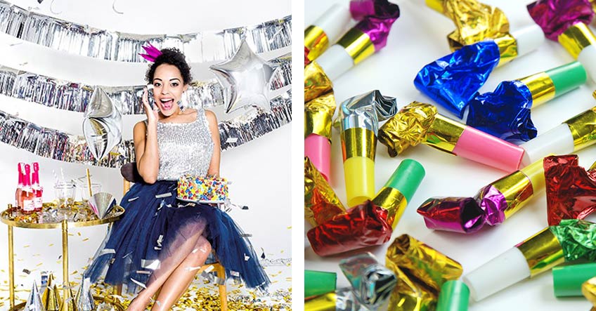 Jede Silvesterparty gewinnt an bunten Party-Accessoires Jede Silvesterparty gewinnt an bunten Party-Accessoires