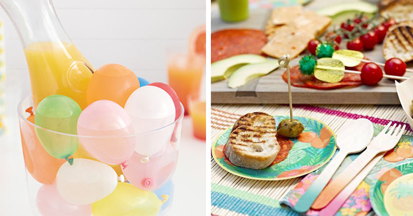 Bunte Luftballons mit Eis gefühlt kühlen die Sommerdrinks zur Cocktailparty, dazu gibts ein lecker Buffet - stylish! Bunte Luftballons mit Eis gefühlt kühlen die Sommerdrinks zur Cocktailparty, dazu gibts ein lecker Buffet - stylish!