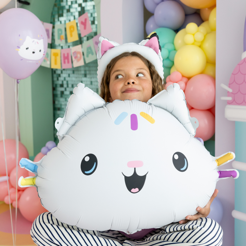 Charakter-Ballon zu Cakey Cat aus der Kinderserie Gabby's Dollhouse