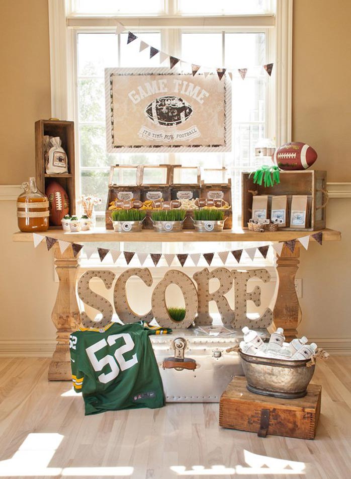 Ein Sweet Table im rustikalen Look zaubert Eleganz auf eure Football Party  (c) andersruff.com 