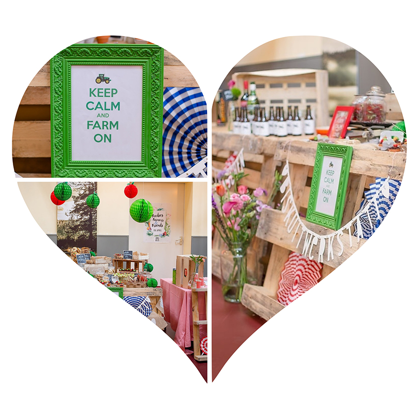 Landliebe - Dekor wie auf dem Obst- und Gemüsemarkt mit DIY-Apfelwabenbällen Landliebe - Dekor wie auf dem Obst- und Gemüsemarkt mit DIY-Apfelwabenbällen