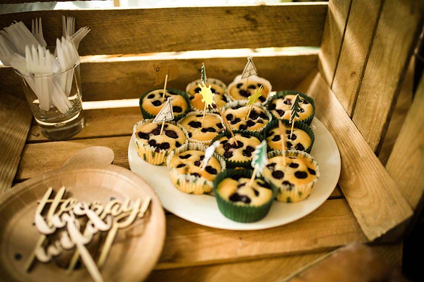 Waldtier-Geburtstag mit Nähe zur Natur - mit diesen Cupcake-Toppern garantiert (c) annalotz.fotografie