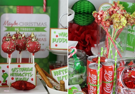 Stylishe Prints verraten, was sich der Grinch auf dem X-Mas Sweet Table erbeuten konnte