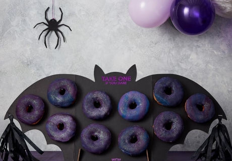 Originell - Die Donutwand-Fledermaus für Halloween